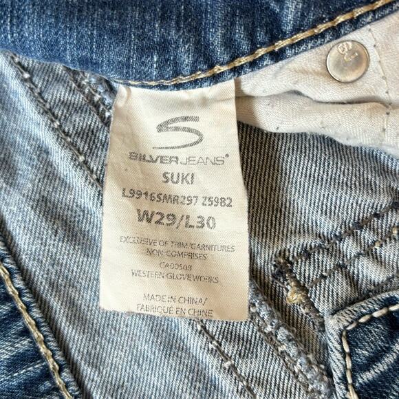 Silver Suki Blue Jeans Sz W29/L30 - Picture 2 of 8